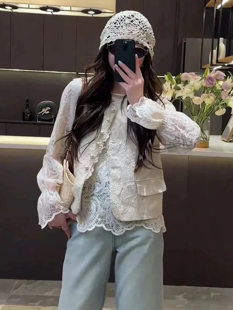 2025新中式国风提花刺绣马甲女春季新款小个子时尚百搭无袖马夹潮