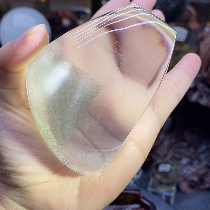水晶珠宝半成品未镶嵌金字塔绿幽灵