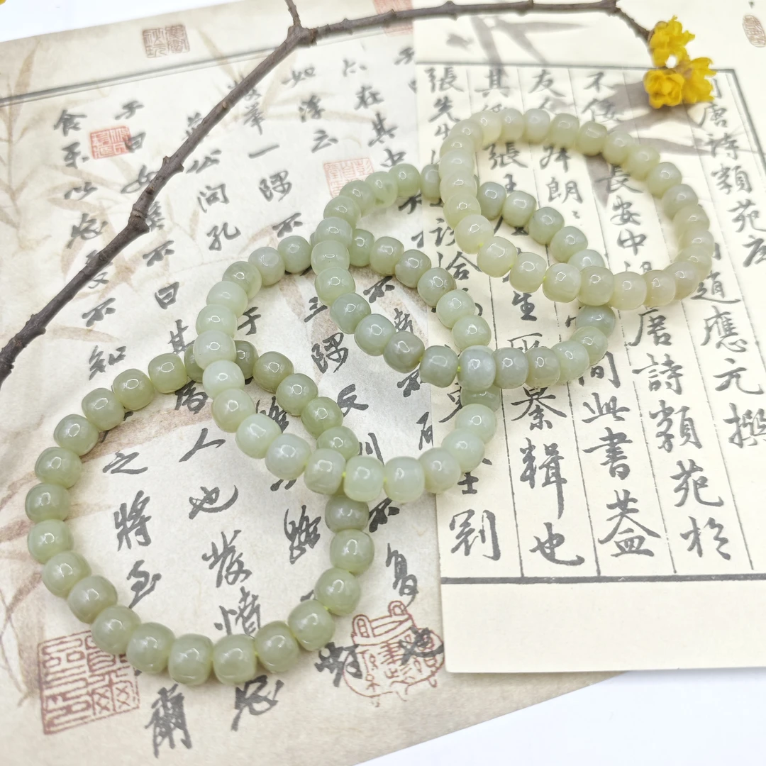 天然和田玉 新中式美学经典直切手串 多样性发货拍一发一 H363