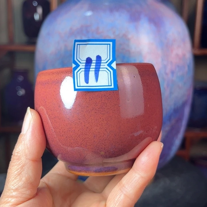 瓷片钧瓷手工艺品杯子