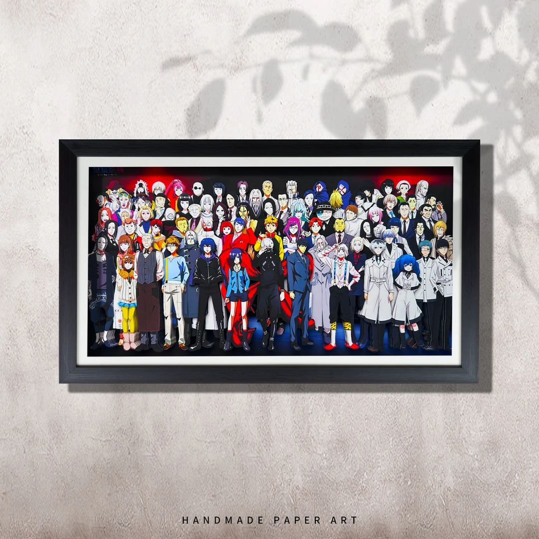 DJSGA02/52*33CM东京喰种大合集动漫3d立体画周边客厅背景墙挂画