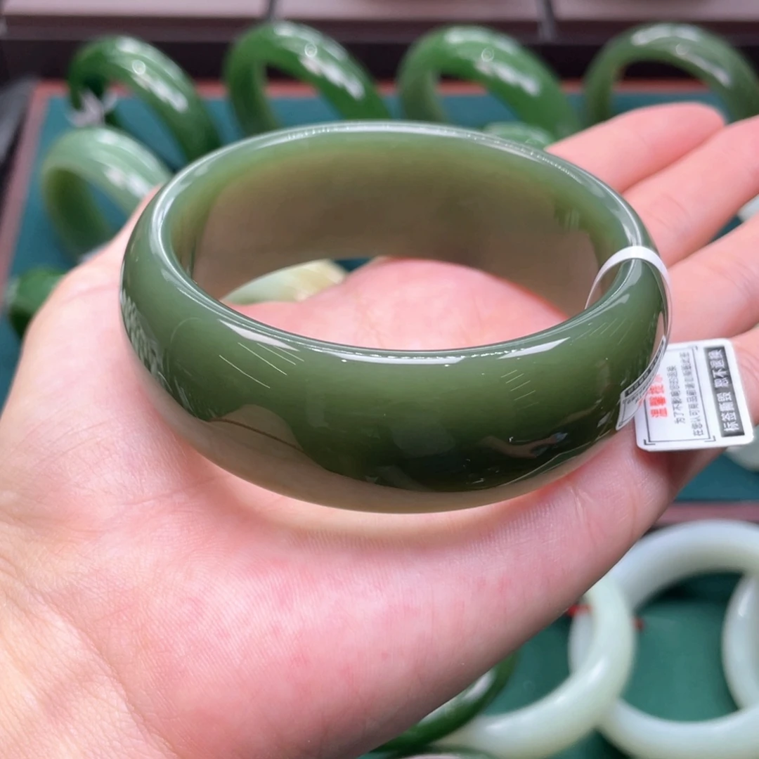 和田玉（碧玉）未镶嵌手镯5960