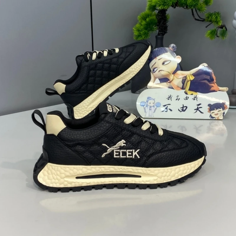 男款2025秋冬新款舒适时尚潮流百搭休闲鞋男士轻奢系带痞帅潮男鞋