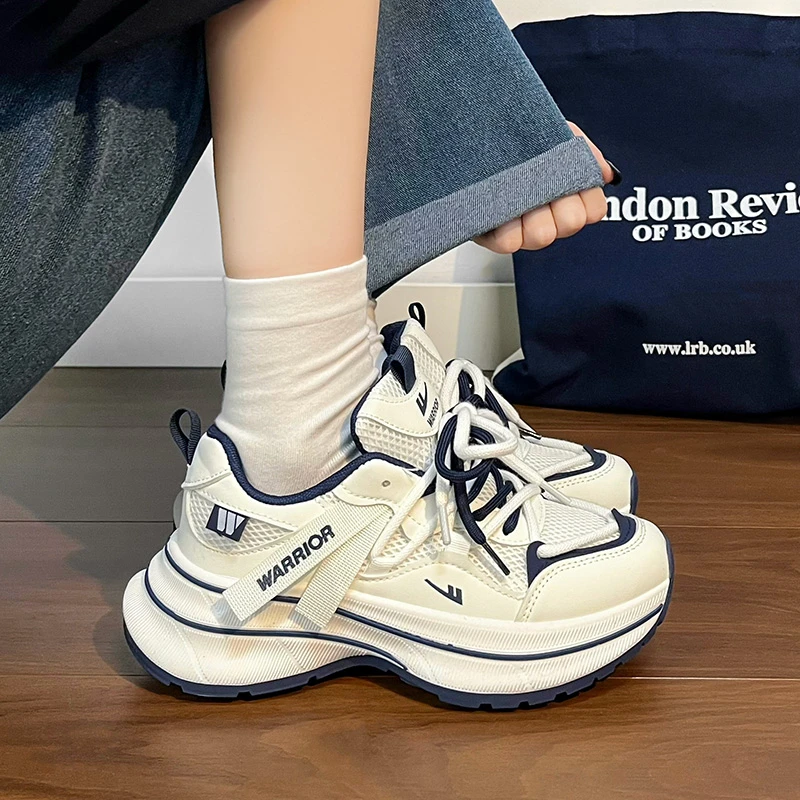 回力高颜值老爹鞋女款爆款夏季网面百搭学生休闲ins潮流厚底白鞋