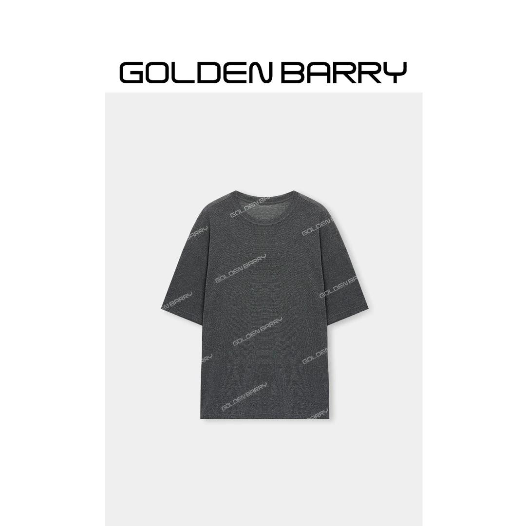 GOLDENBARRY|201012银丝垂感大版T恤