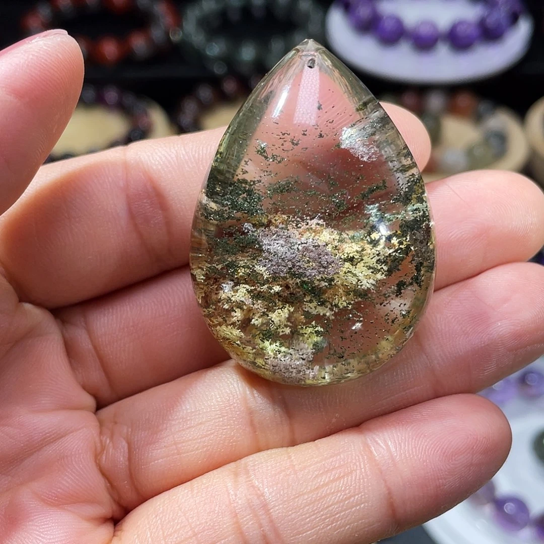 颈饰未镶嵌水晶彩幽灵吊坠