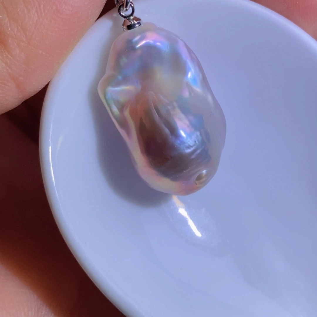 银S925镶嵌天然淡水珍珠淡水珍珠