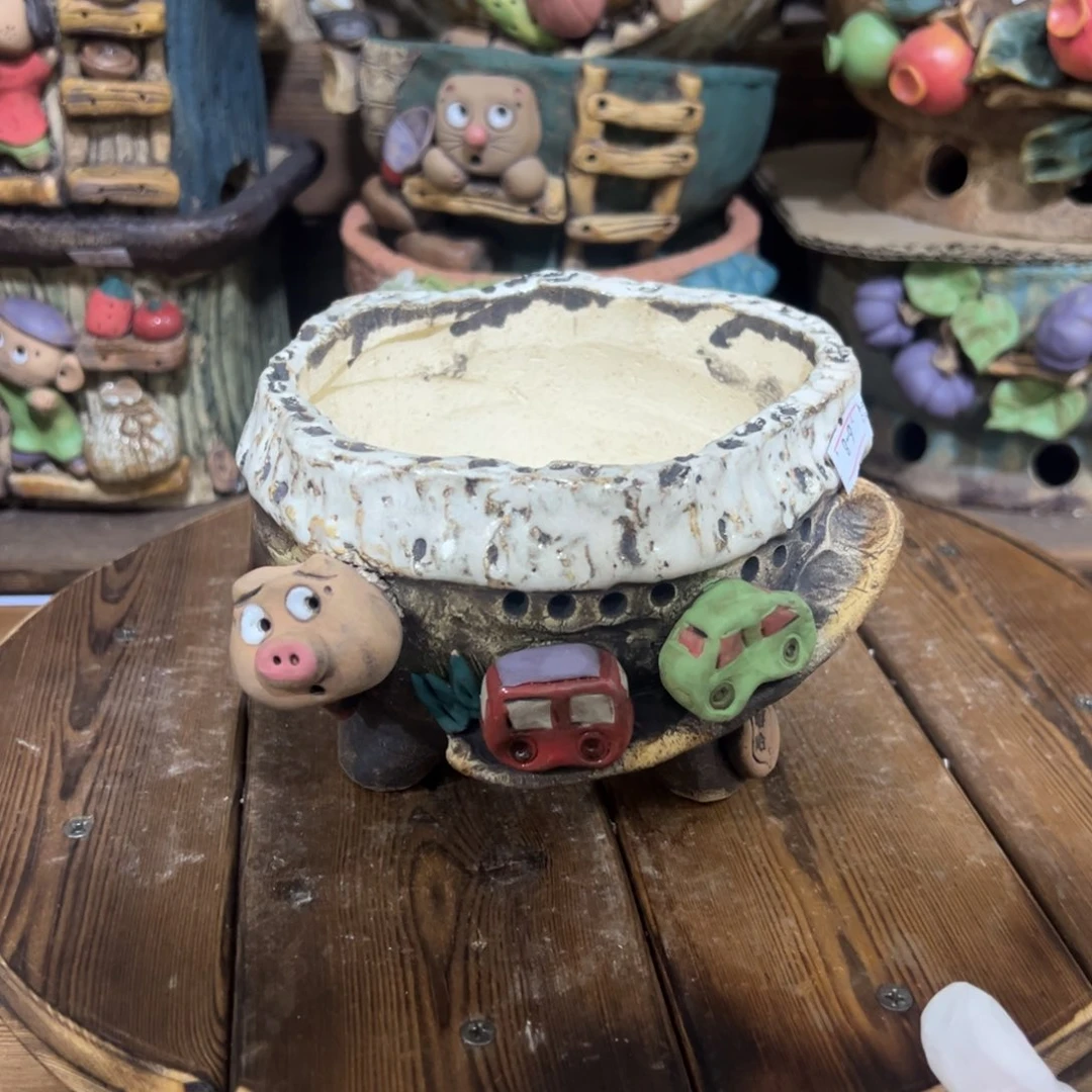 红陶嘻哈多肉花盆