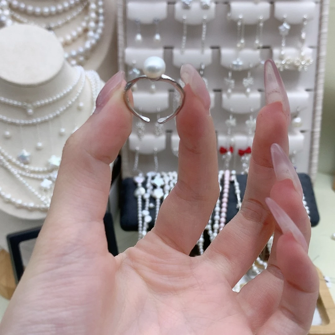 耳饰淡水珍珠银S925镶嵌