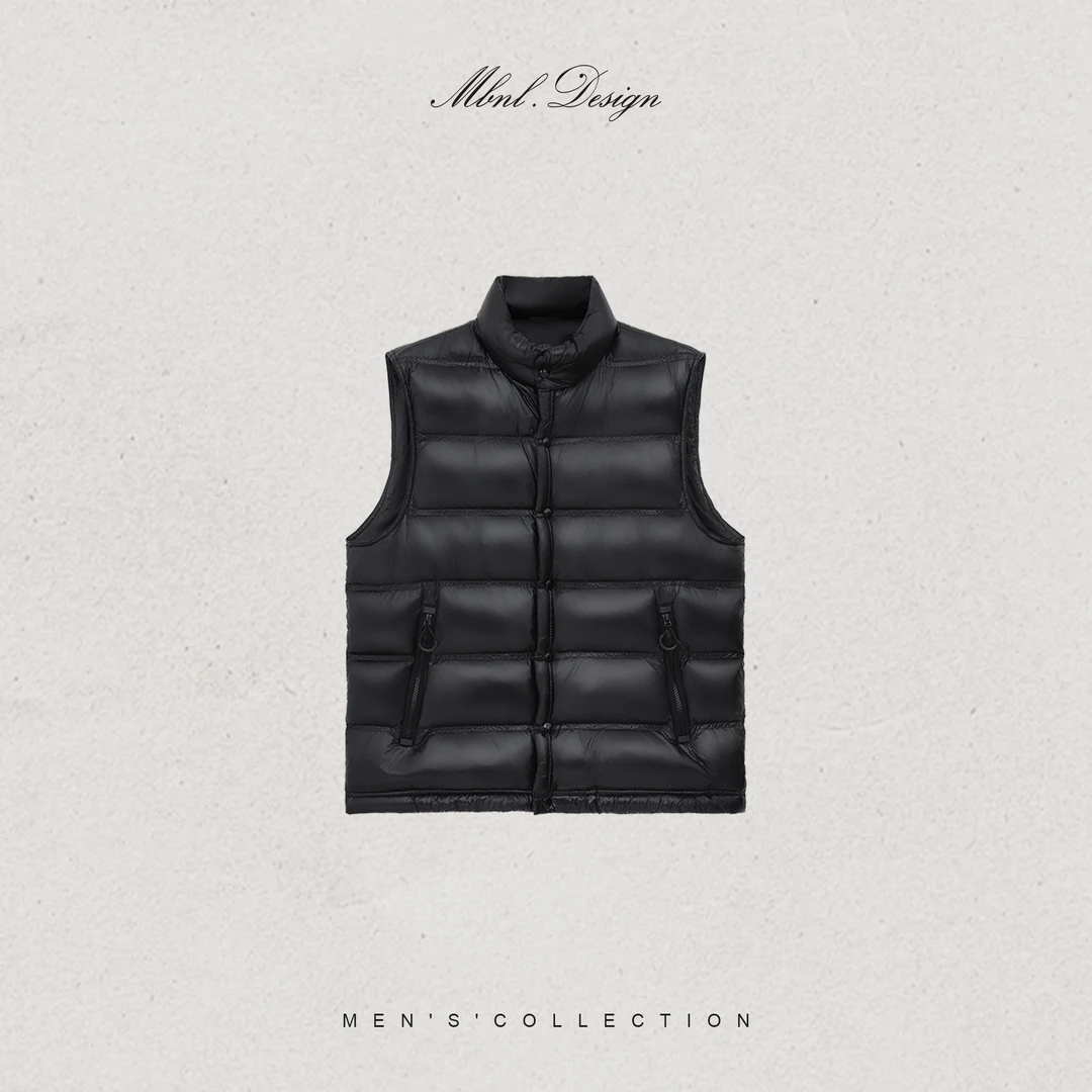 MBNL-F「哑光-20D」秦磊男装90鹅绒德国纱线羽绒马甲LL-WMJ6024