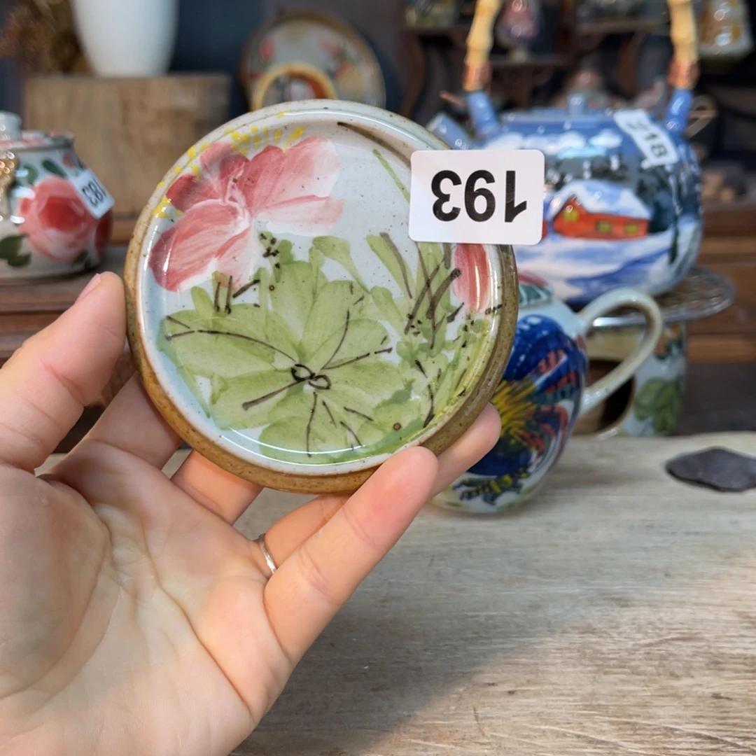 壶素浅陶瓷手工手绘