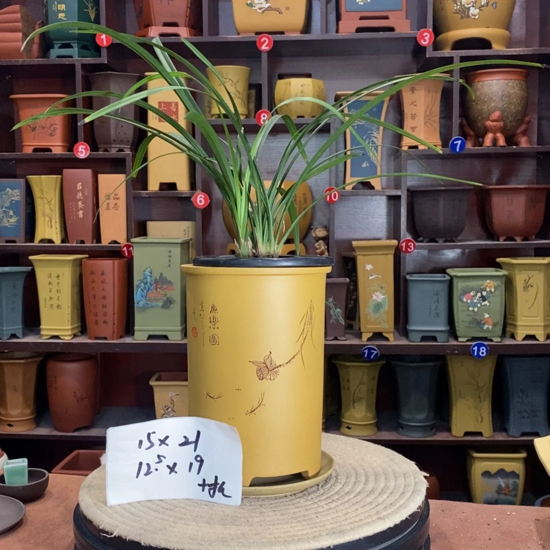 紫砂艺术紫砂花盆