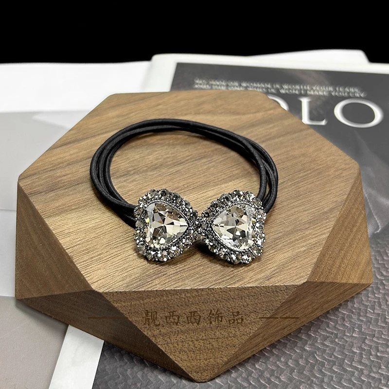 【LXX靓西西】261皮筋满钻精致气质高弹力三股皮筋