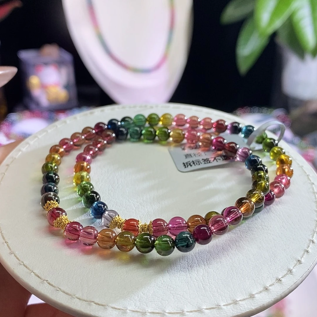 未镶嵌手链碧玺色标