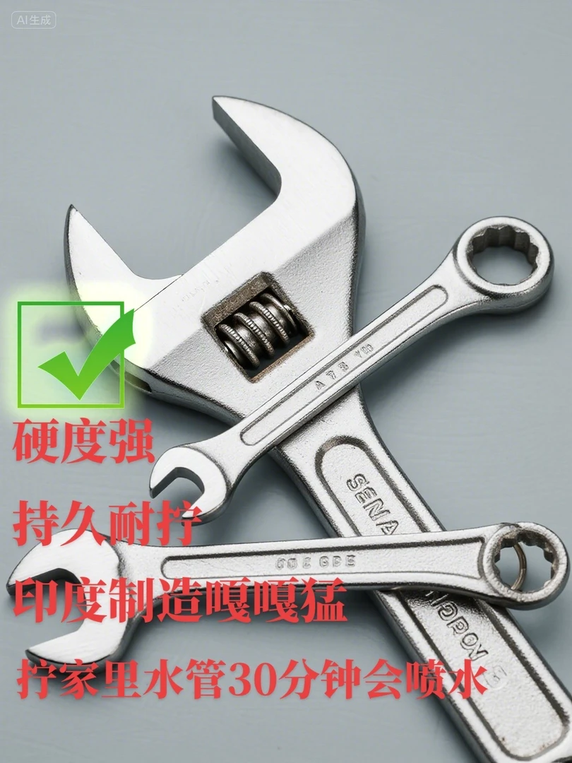 钨钢大扳手 一把双效两用，硬度强持久耐拧，可拧30分钟不变形ES607