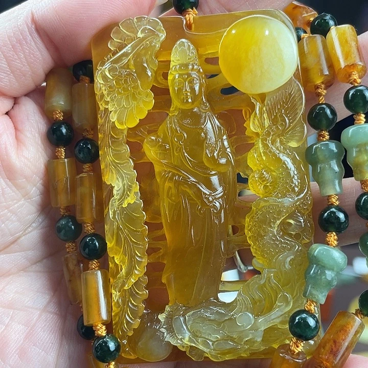 未镶嵌蛇纹石玉颈饰