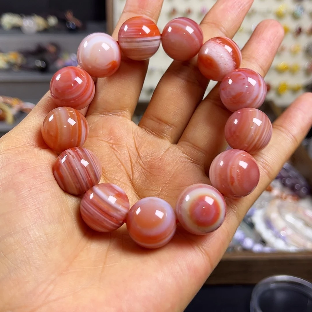 水晶手串未镶嵌天眼玛瑙