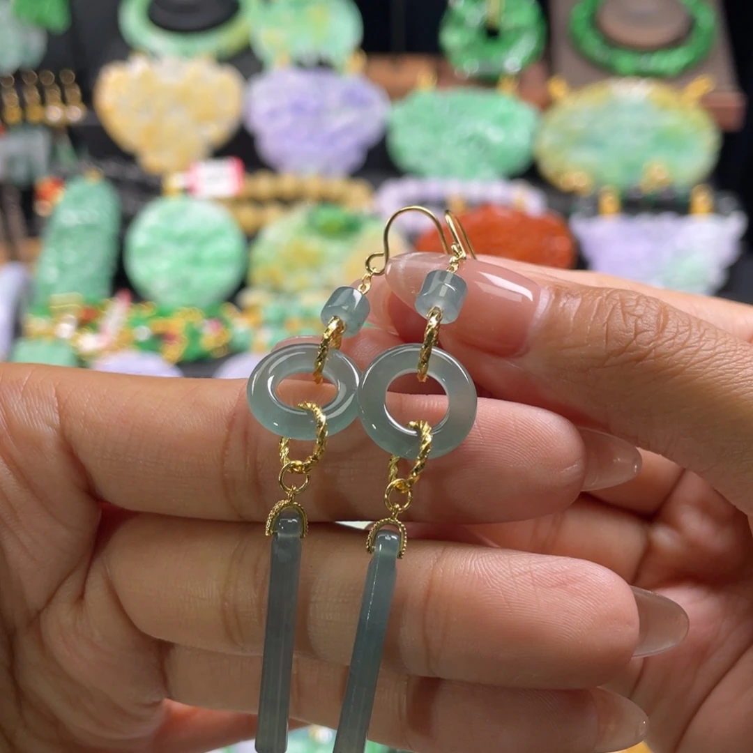 翡翠未镶嵌颈饰代编织