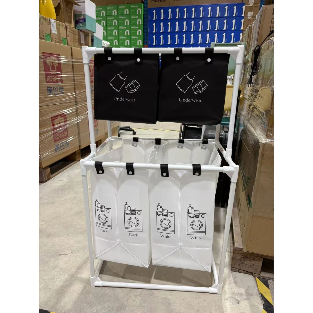 新款多功能脏衣篮衣服收纳筐家用洗衣篮阳台置物架大号脏衣篓YH