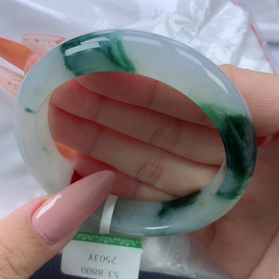 翡翠手镯未镶嵌缅甸天然翡翠A货53