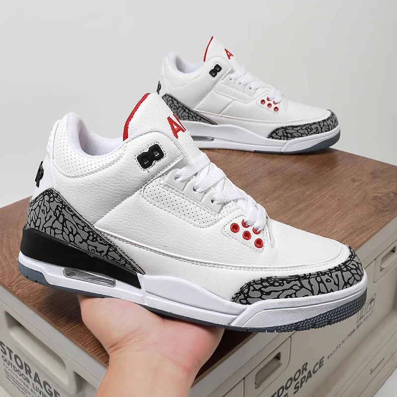 aj3板鞋藤原浩同款莆田国潮2025新款秋冬白水泥高帮运动篮球鞋潮