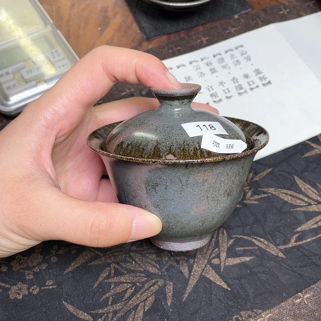 茶盏118 福临号建盏柴烧薄胎微瑕