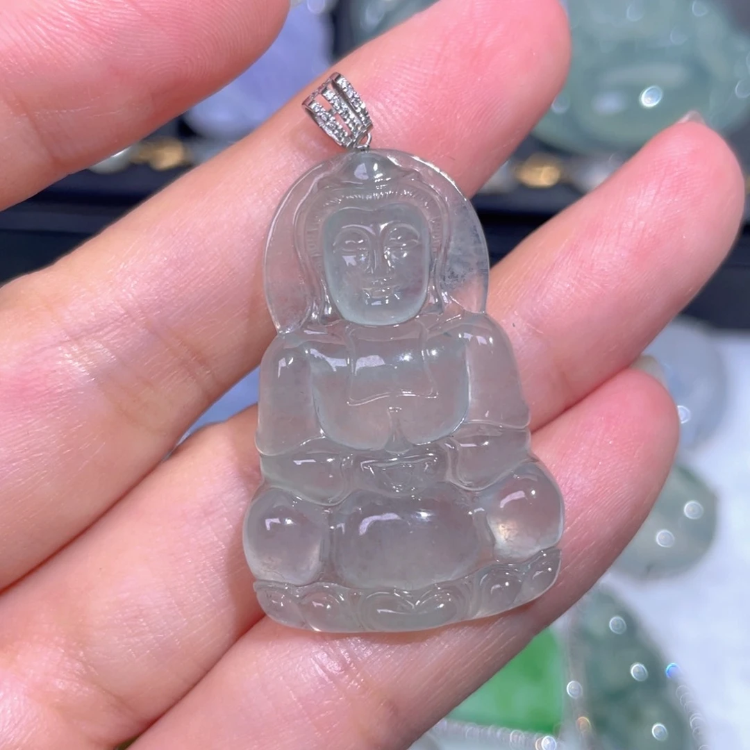 颈饰18K金镶嵌翡翠翡翠
