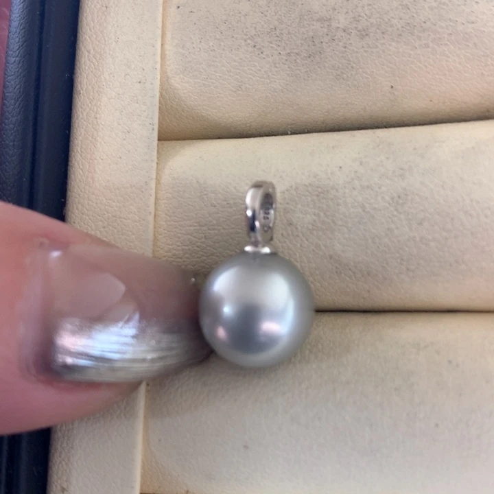 颈饰银S925镶嵌海水珍珠