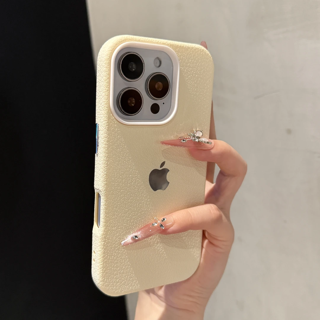 新款高级荔枝纹适用iPhone16promax手机壳15promax苹果14网红13女