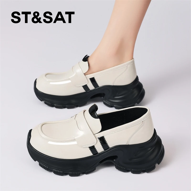 星期六法式乐福鞋女士2025夏季新款百搭女鞋小众爆款英伦风小皮鞋