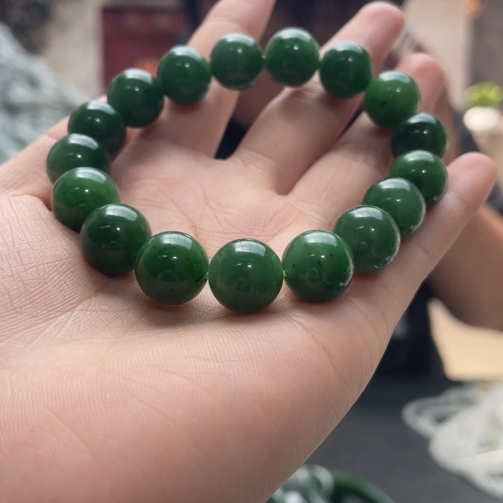 手串未镶嵌和田玉碧玉手串