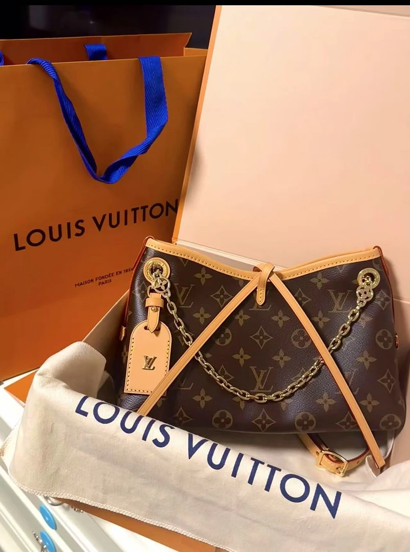 99新 LouisVuitton/路易威登 carryall bb老花