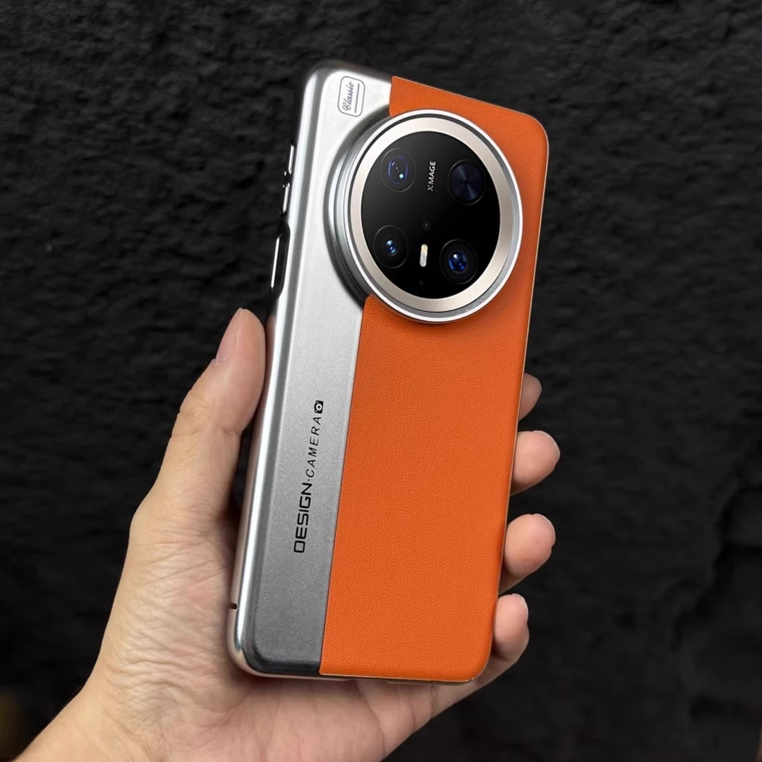 适用华为Mate70Pro手机壳Mate60相机设计mate70素皮电镀双拼60pro