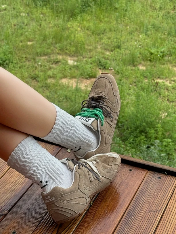 XULI'S EPOCH刺绣笑脸螺纹堆堆袜·早秋限定·ZHIBO-WZ-9