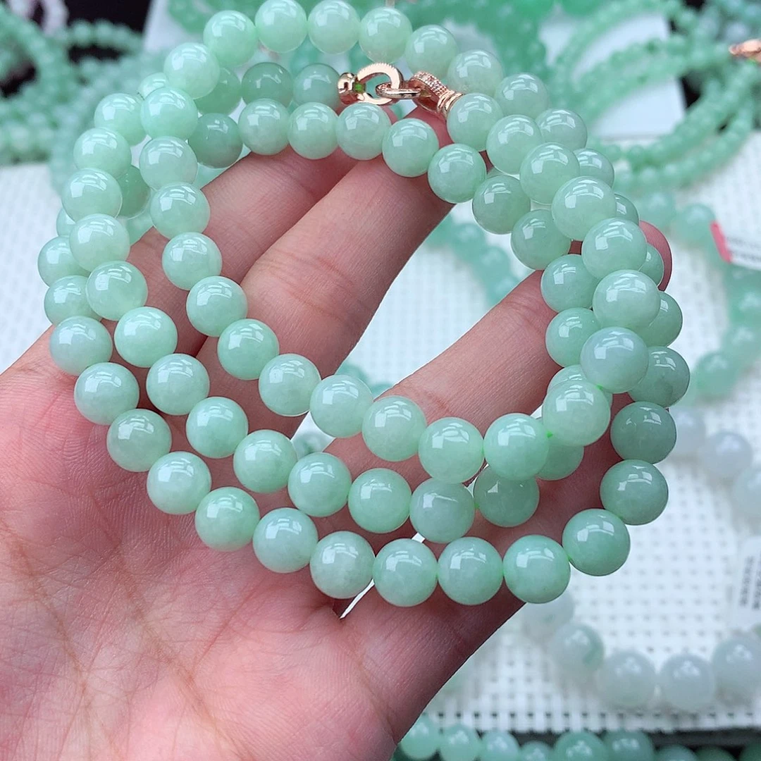 翡翠未镶嵌毛衣链卡8.5