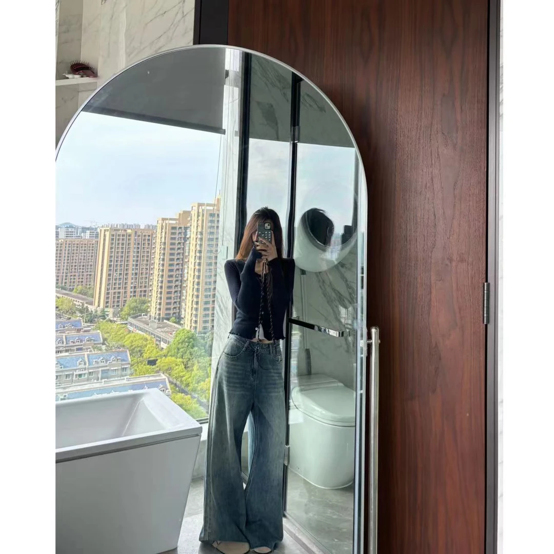 徐秋阳  长腿狙击   百搭时尚休闲设感显瘦显腿长牛仔裤XT4089