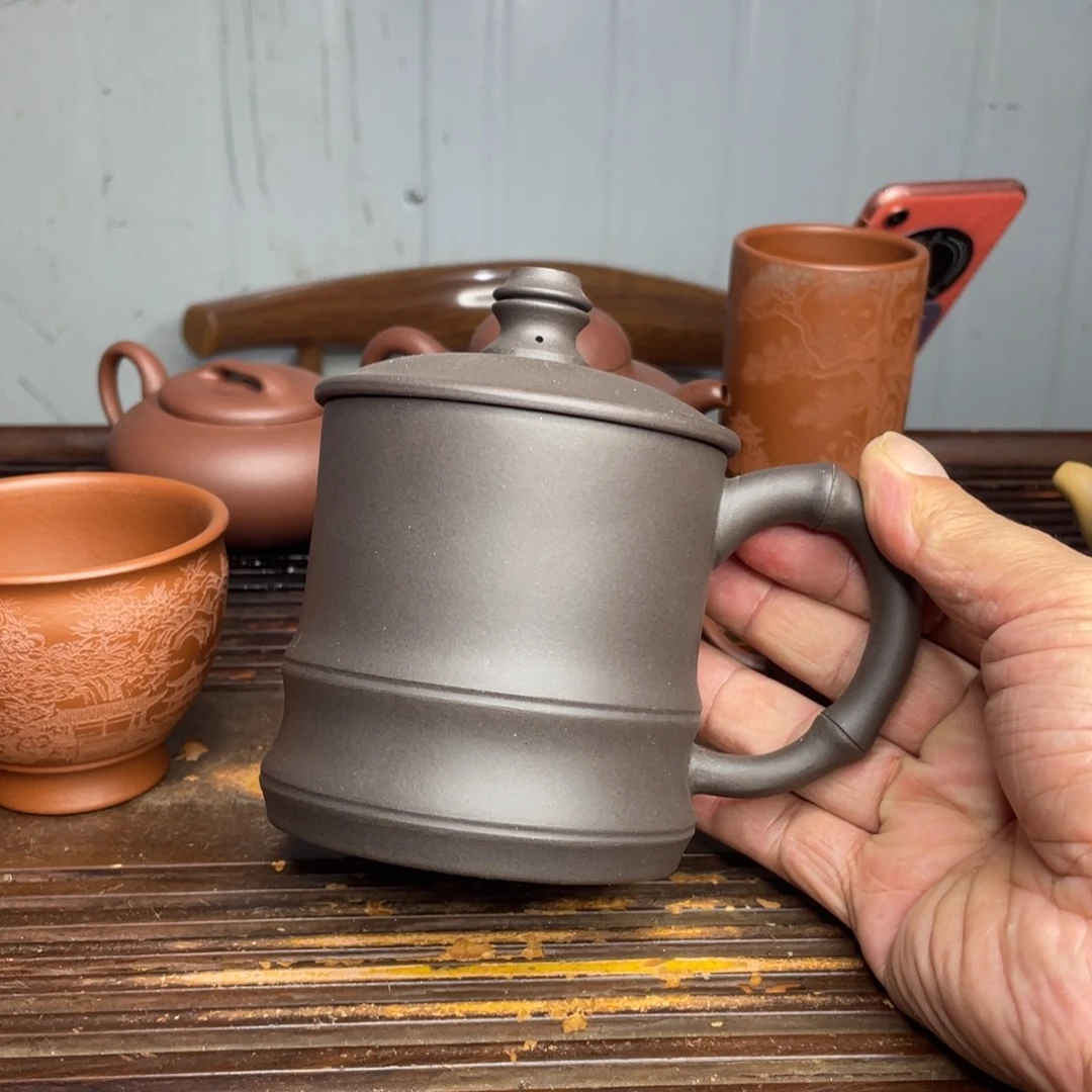 茶壶紫砂原矿紫砂盖杯350cc（放漏）