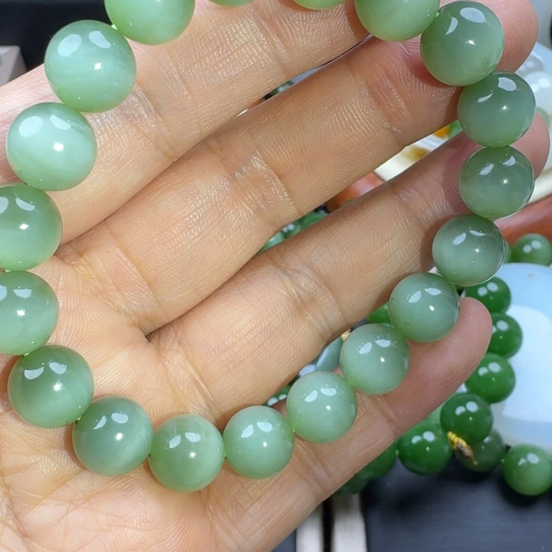 【闪购商品】未镶嵌手链和田玉（碧玉）白猫10