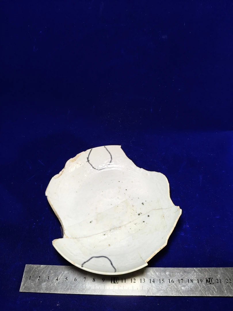 樞府釉，暗印花绘带子(樞府)两字纹，盘子残器瓷片。尺寸品相如图。