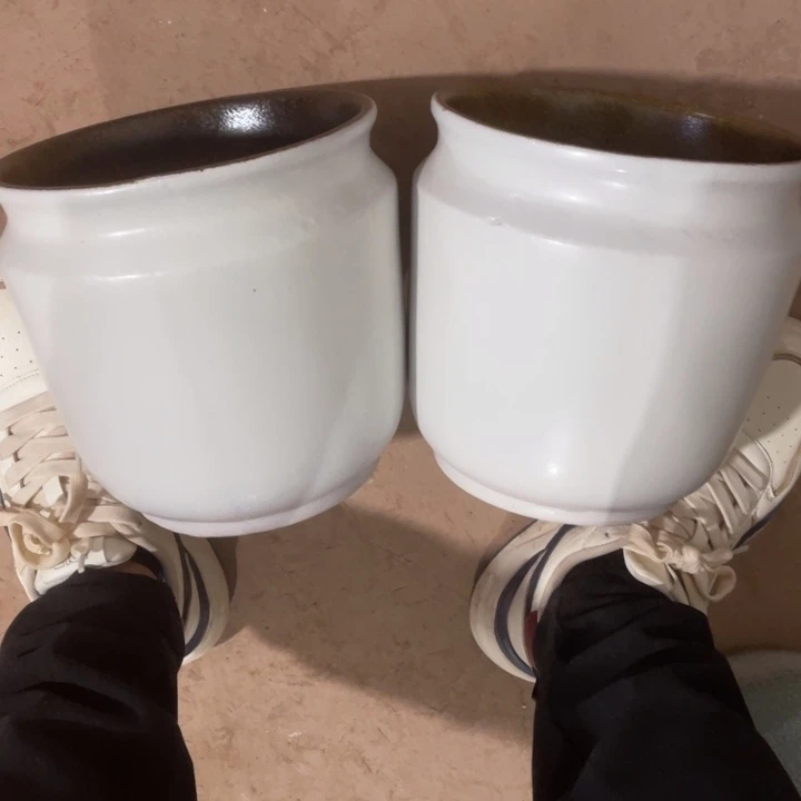 花盆紫砂口径20高度20两只小瑕疵