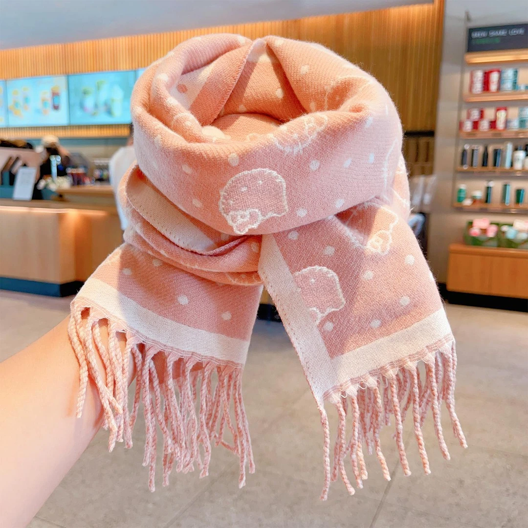 YeeHoO/英氏凯蒂猫儿童围巾女款2025新款女童冬季防风保暖围脖护