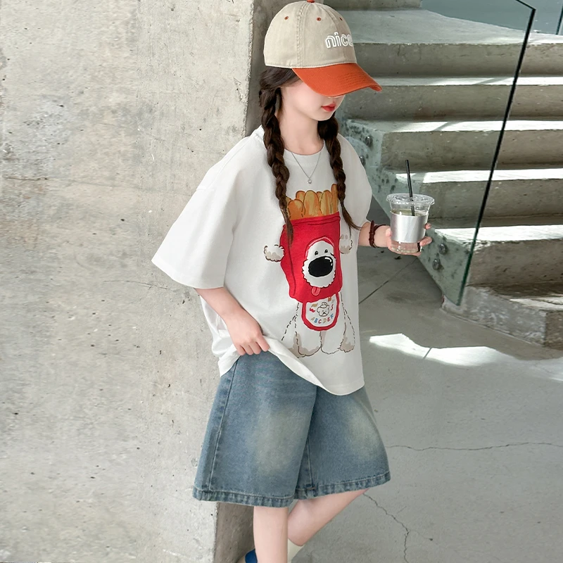 女童夏装套装2025新款夏款小女孩网红洋气时髦夏季儿童短裤两件套