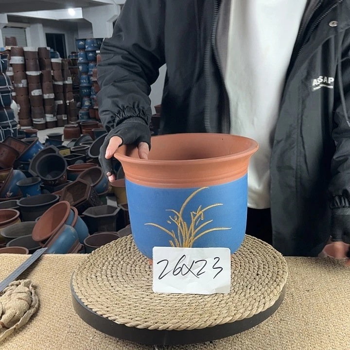 红陶紫砂花盆紫砂