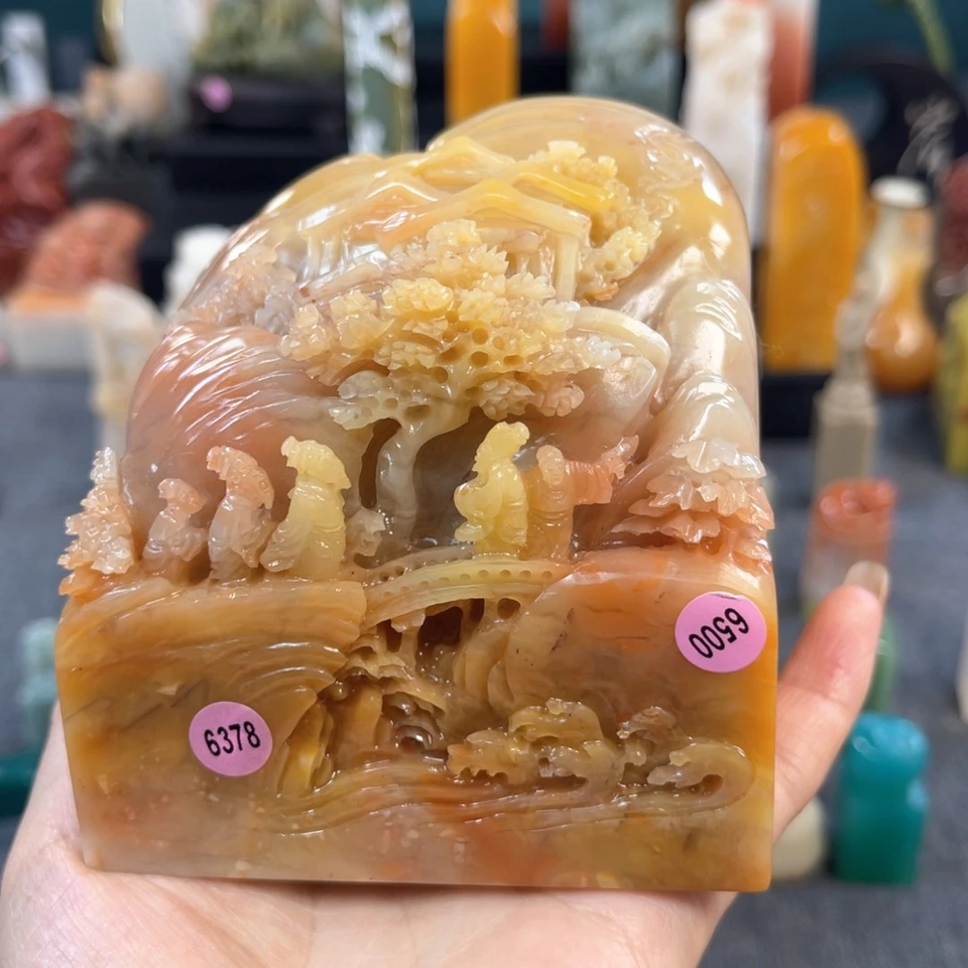 昌化石印石周*菊6500包邮包刻