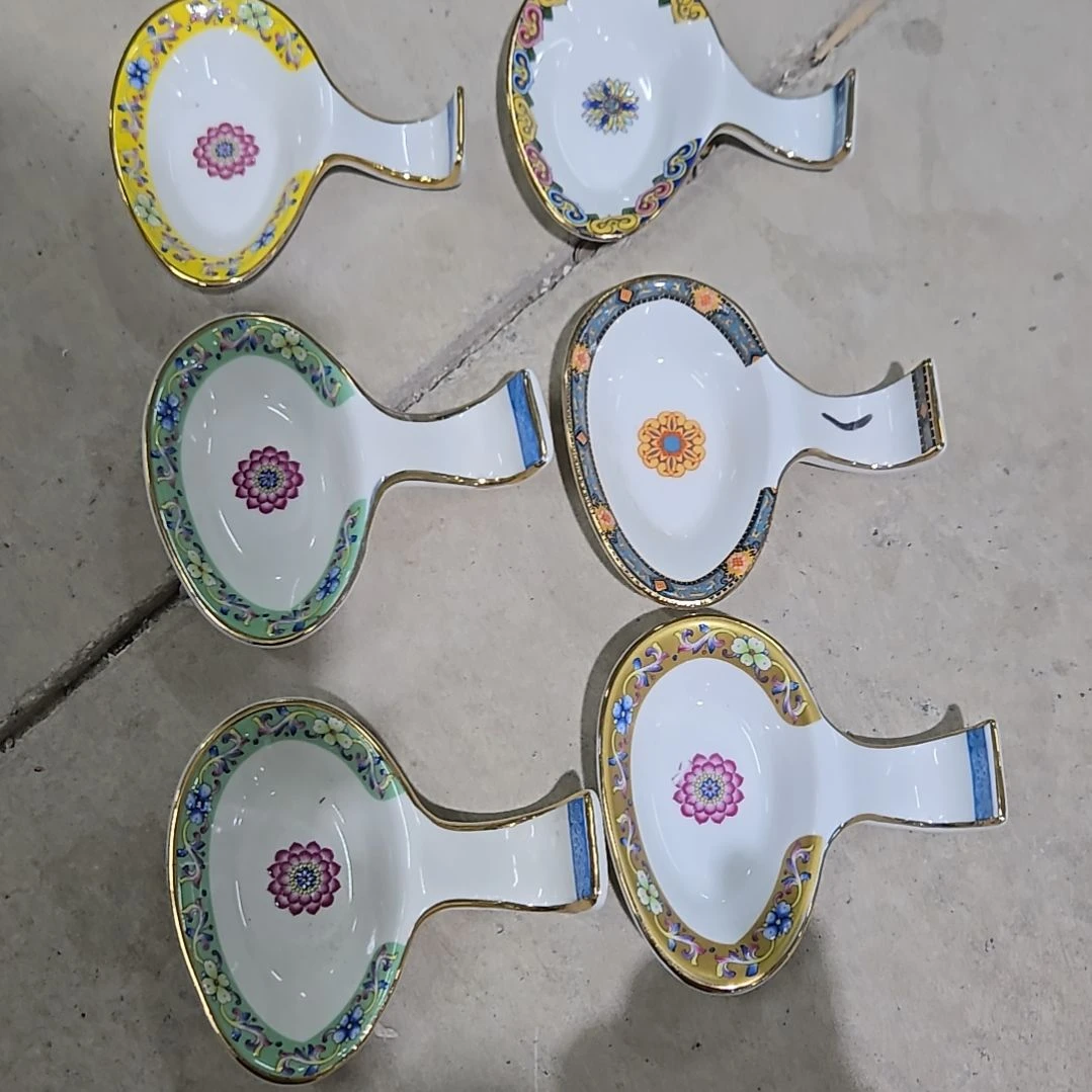 碗微瑕珐琅彩筷架6个6666666