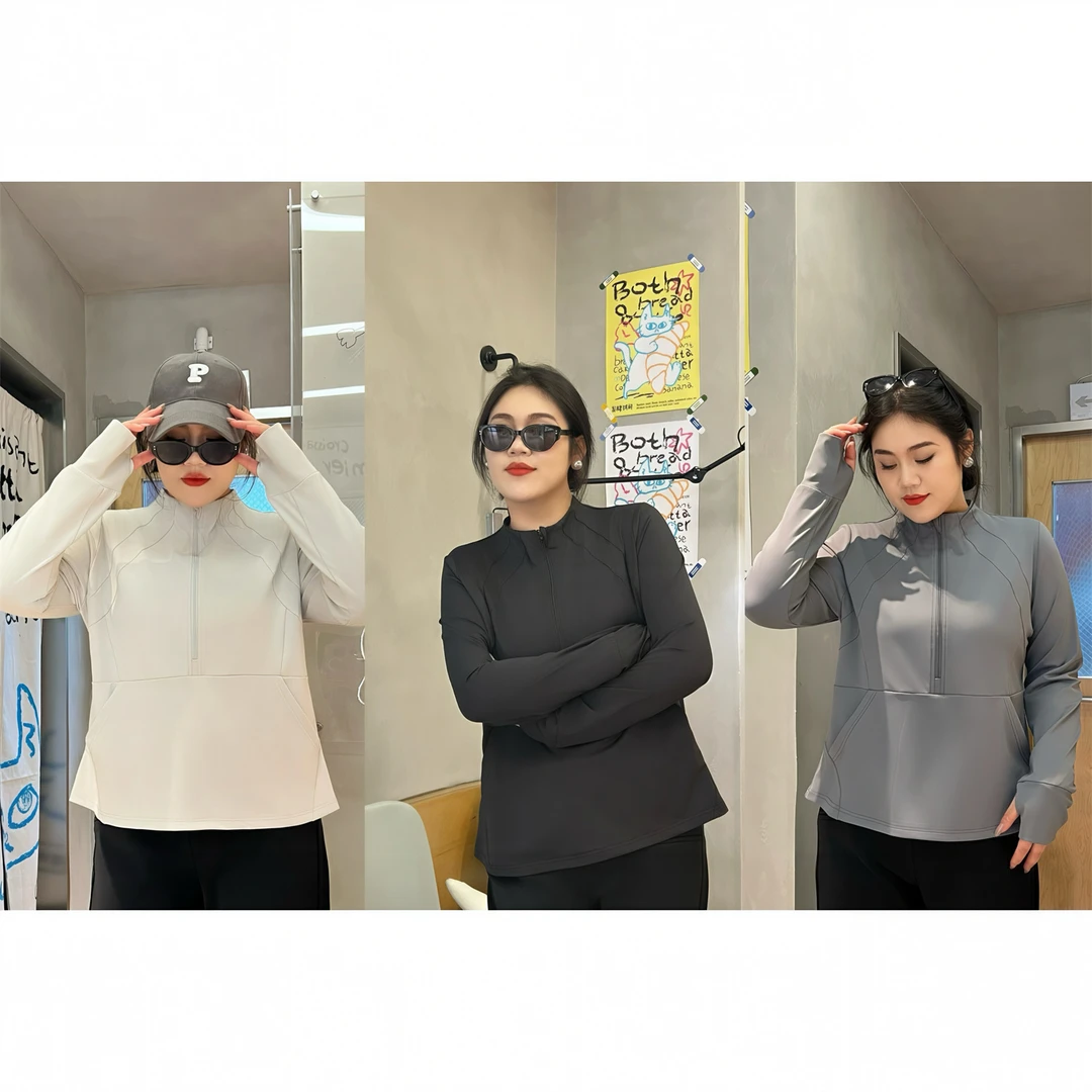 断码捡漏~松弛度夏 / 半拉链跑步速干瑜伽服14152花契200斤胖mm