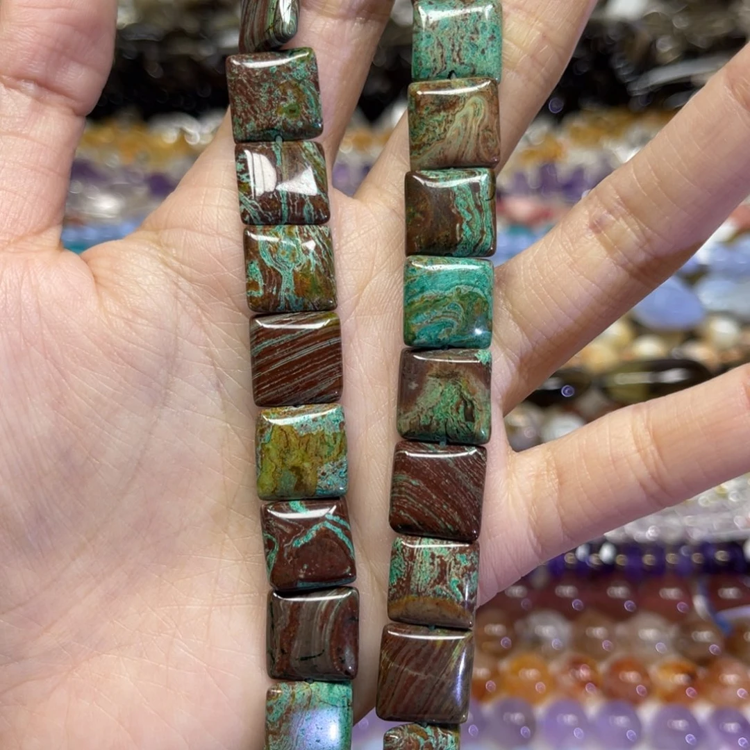 玛瑙/玉髓散珠天然美国松卡12.5长条38厘米