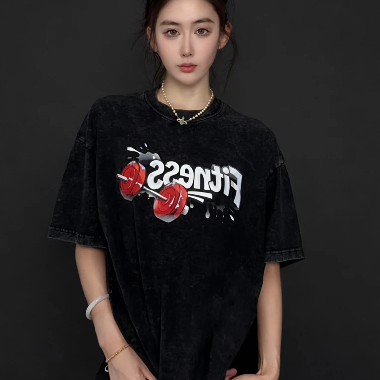 (只想撸铁）原创哑铃健身纯棉短袖