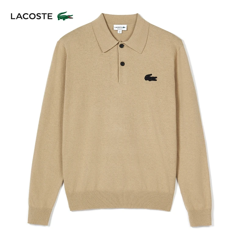 LACOSTE法国鳄鱼男装秋季长袖休闲宽松翻领POLO衫针织衫|AH2504