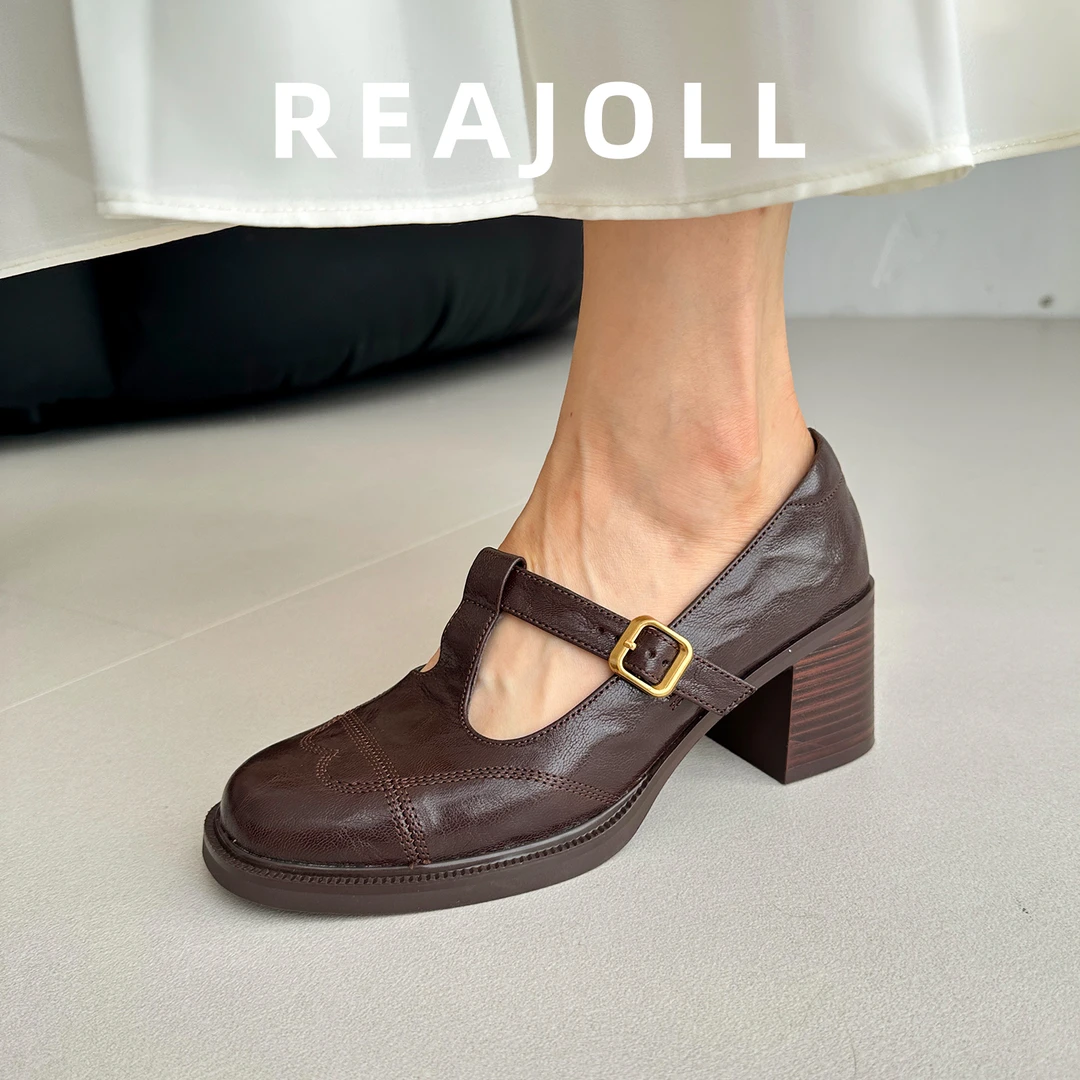 高跟鞋女气质高级不累脚法式粗跟2025新款网红法式配裙子复古单鞋